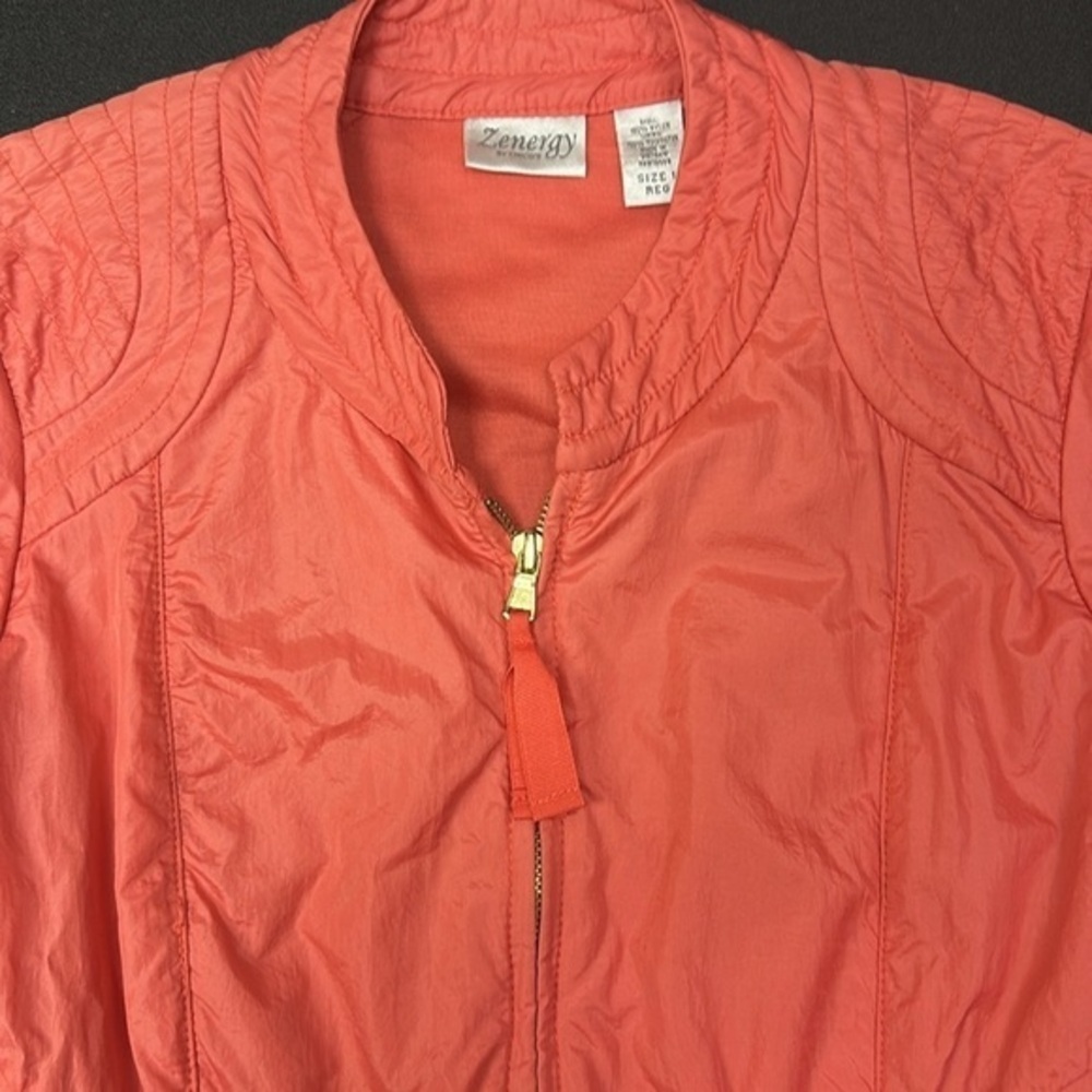 Chicos Zenergy women’s coral jacket size 1 reg